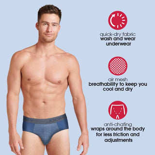 Quick-Dry with Air Mesh Hipster Brief