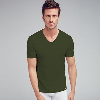 Elance Combed Cotton-Rich Cruiser V-Neck T-Shirt