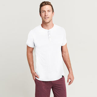 Cotton-Rich Henley Round-Neck Shirt