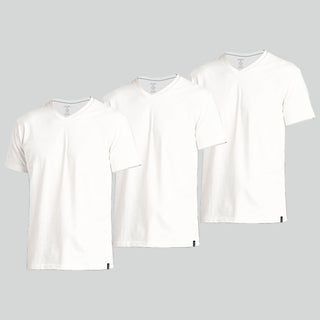 Elance Combed Cotton-Rich V-Neck T-Shirt (Tri-Pack)