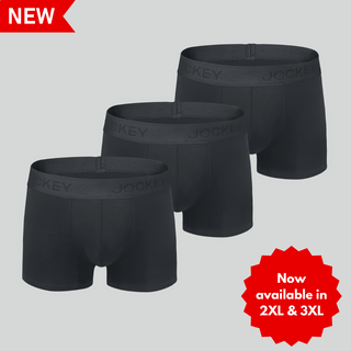 Cotton Stretch 95% Cotton 5% Spandex Trunks (Tri-Pack)