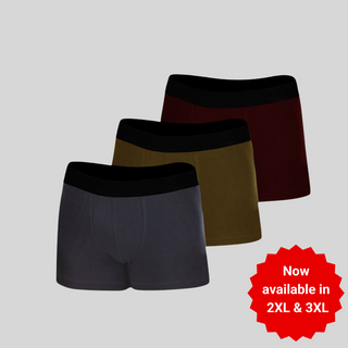 Cotton Stretch 95% Cotton 5% Spandex  Boxer Brief(Tri-Pack)