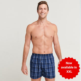 Zone 100% Cotton Woven Boxer Shorts with Side Pockets
