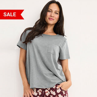Super Combed Cotton-Rich Round Neck T-Shirt with Pocket