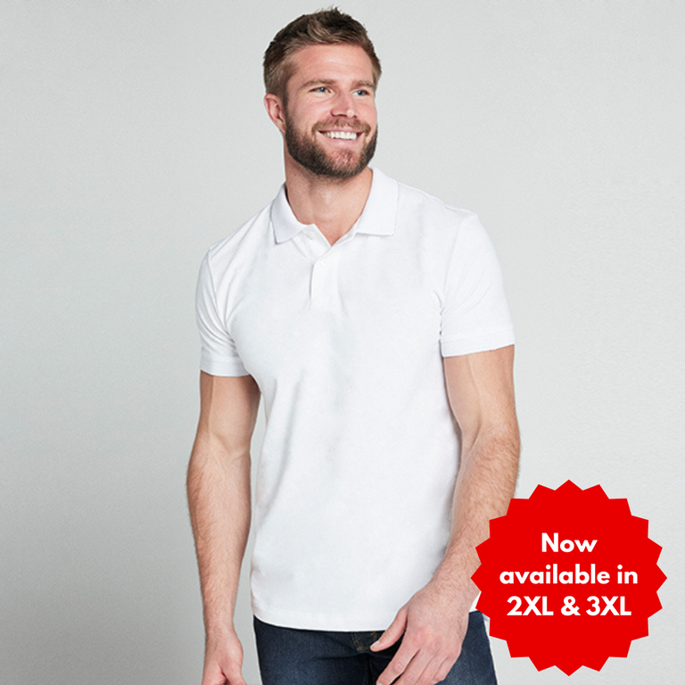 Mens plain white polo shirt best sale