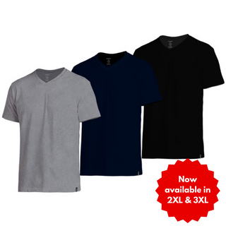 Zone 100% Cotton V-Neck T-Shirt (Tri-Pack)