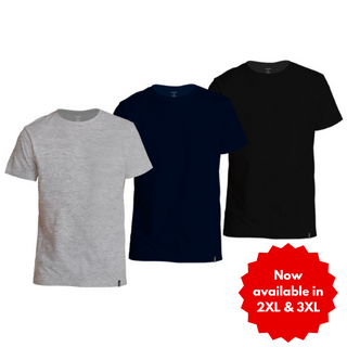 Elance Combed Cotton-Rich Crewneck Basic Colors (Tri-pack)