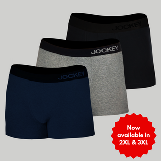 Cotton Stretch 95% Cotton 5% Spandex  Boxer Brief(Tri-Pack)