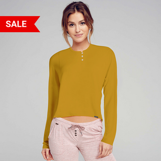 Cotton-Rich Henley Long Sleeves