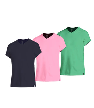 Comfies 100% Combed Cotton V-Neck Assorted (Tri-Pack)