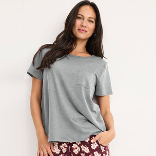 Super Combed Cotton-Rich Round Neck T-Shirt with Pocket