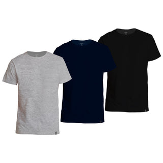 Combed Cotton-Rich Round Neck T-Shirt for Men (Pack of 3)