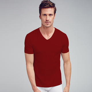 Elance Combed Cotton-Rich V-Neck T-Shirt