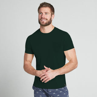 Elance Combed Cotton-Rich Round Neck T-Shirt with Pocket