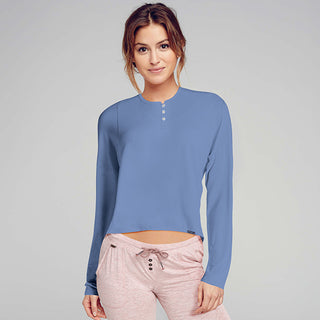 Cotton-Rich Henley Long Sleeves