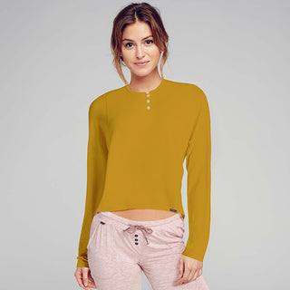 Cotton-Rich Henley Long Sleeves