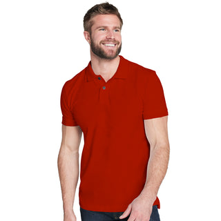 Cotton Rich Pique Classic Fit Plain Short Sleeve Polo Shirt