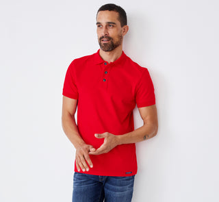 Cotton Rich Pique Classic Fit Plain Short Sleeve Polo Shirt