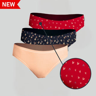 Jockey Comfies Bikini w/print Underwear for Women Set of 3 Panty Pack