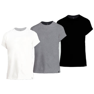 Combed Cotton-Rich Round Neck T-Shirt for Women (Pack of 3)
