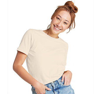 Combed Cotton-Rich Round Neck T-Shirt for Women