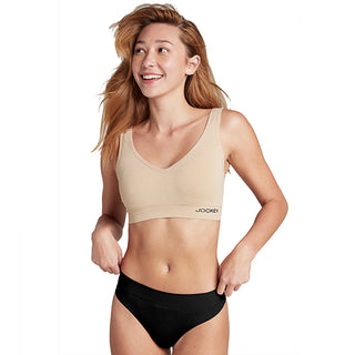 Seamfree Nylon Spandex Bikini Panty - Jacquard Fabric (Pack of 3)