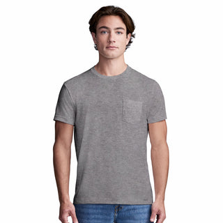 Elance Combed Cotton-Rich Round Neck T-Shirt with Pocket