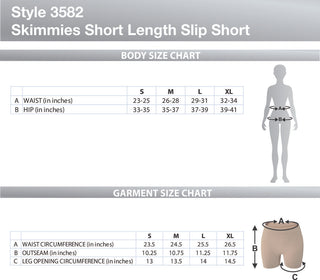 Skimmies Nylon Spandex Cooling Slipshort