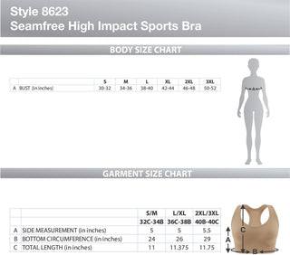 Seamfree Nylon Spandex High Impact Sports Bra