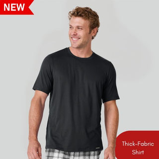 MENS CREWNECK THICK-FABRIC SHIRT