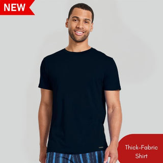 MENS CREWNECK THICK-FABRIC SHIRT