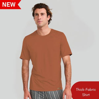 MENS CREWNECK THICK-FABRIC SHIRT