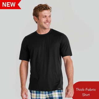 MENS CREWNECK THICK-FABRIC SHIRT