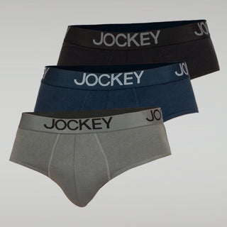 Jockey Zone 100% Cotton Fashion Tech Men's Hipster Brief Underwear (Pack of 3)