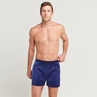 Zone 100% Cotton Woven Boxer Shorts with Side Pockets