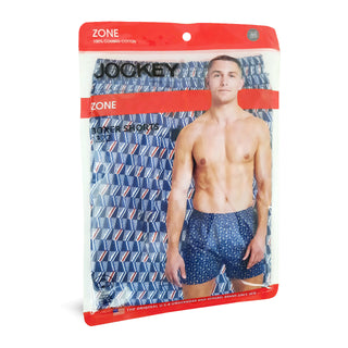 Zone 100% Cotton Woven Boxer Shorts with Side Pockets