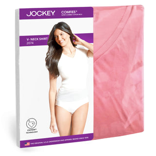 Jockey COMFIES 100% Cotton  V-Neck Women's T-Shirt