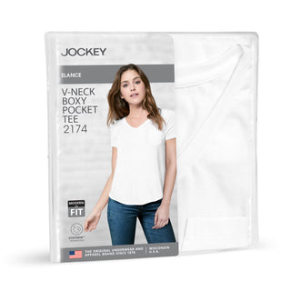 Jockey? Cotton Blend Elance V-Neck T-Shirt with Pocket