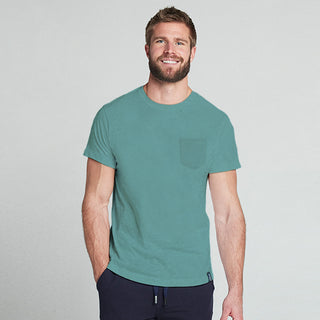 Elance Combed Cotton-Rich Round Neck T-Shirt with Pocket