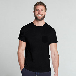 Elance Combed Cotton-Rich Round Neck T-Shirt with Pocket