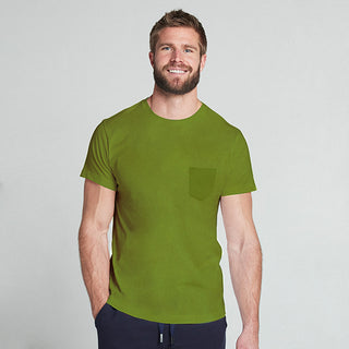 Elance Combed Cotton-Rich Round Neck T-Shirt with Pocket