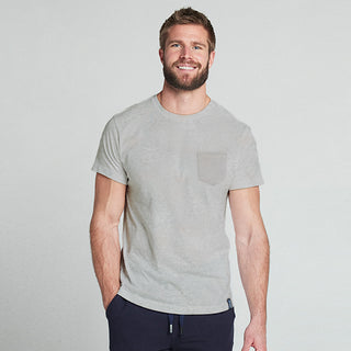 Elance Combed Cotton-Rich Round Neck T-Shirt with Pocket