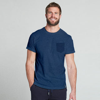 Elance Combed Cotton-Rich Round Neck T-Shirt with Pocket