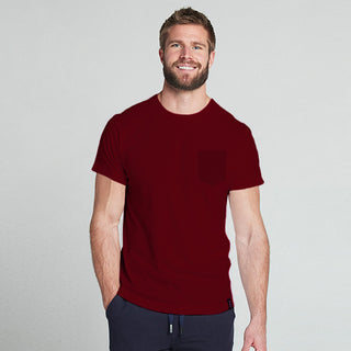 Elance Combed Cotton-Rich Round Neck T-Shirt with Pocket