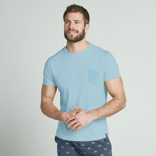 Elance Combed Cotton-Rich Round Neck T-Shirt with Pocket