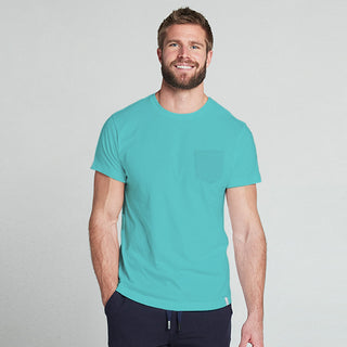 Elance Combed Cotton-Rich Round Neck T-Shirt with Pocket