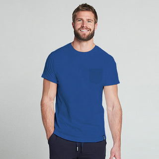 Elance Combed Cotton-Rich Round Neck T-Shirt with Pocket