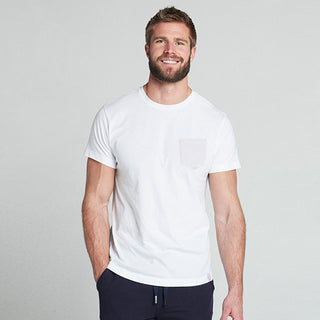 Elance Combed Cotton-Rich Round Neck T-Shirt with Pocket