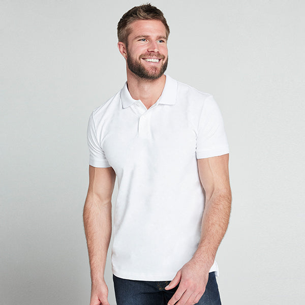 White polo short sleeve for men Clearance