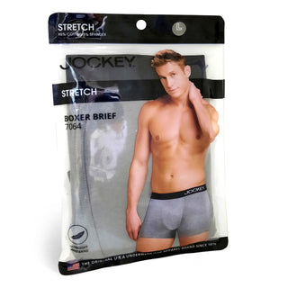 Stretch Cotton Spandex Ergo Men's Boxer Brief Underwear